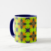 Artdeco-Blume im Retro-Stil Tasse (Vorderseite Links)