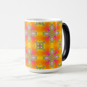 Artdeco-Blume im Retro-Stil Verwandlungstasse