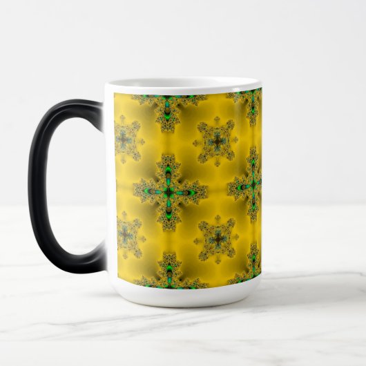 Artdeco-Blume im Retro-Stil Verwandlungstasse (Links)