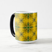Artdeco-Blume im Retro-Stil Verwandlungstasse (Vorderseite Links)