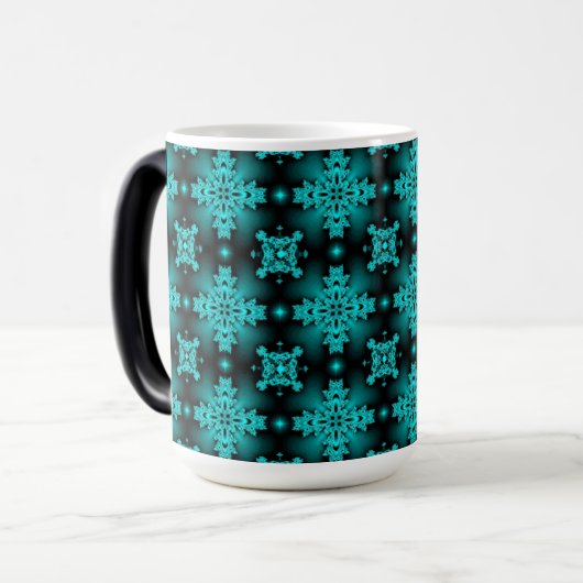 Artdeco-Blume im Retro-Stil Verwandlungstasse (Vorderseite Links)