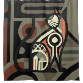 ArtDeco Cat Duschvorhang (Vorderseite)