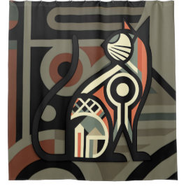 ArtDeco Cat Duschvorhang
