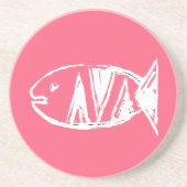 artdeco Fische no4 Sandstein Untersetzer (Vorne)