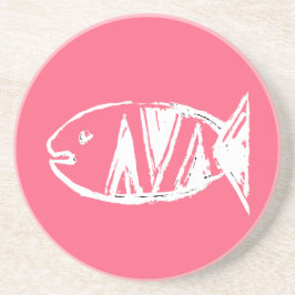 artdeco Fische no4 Sandstein Untersetzer