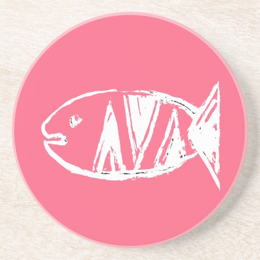 artdeco Fische no4 Sandstein Untersetzer (Vorne)