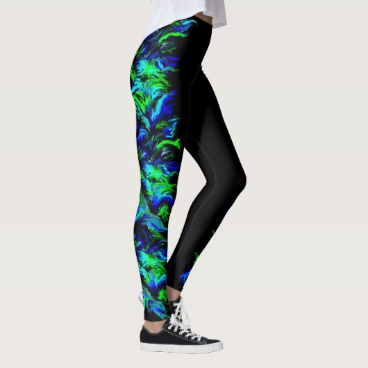 Artdeco Flammen im Rainbow-Stil Leggings (Rechts)