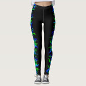 Artdeco Flammen im Rainbow-Stil Leggings (Vorderseite)