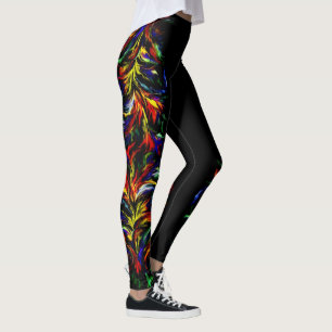 Artdeco Flammen im Rainbow-Stil Leggings