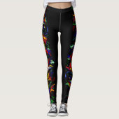 Artdeco Flammen im Rainbow-Stil Leggings (Vorderseite)