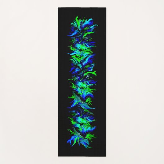 Artdeco Flammen im Rainbow-Stil Yogamatte (Vorderseite)