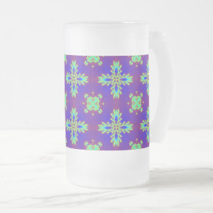 Artdeco Flowers in Retro Style Mattglas Bierglas