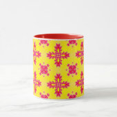 Artdeco Flowers in Retro Style Tasse (Zentrum)