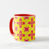 Artdeco Flowers in Retro Style Tasse (Vorderseite Links)