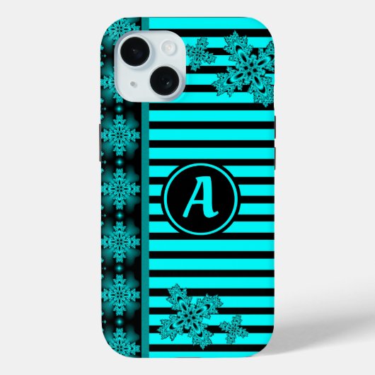 Artdeco Flowers in Retro Style with monogram Case-Mate iPhone Hülle (Rückseite)