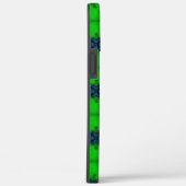 Artdeco im Retrolook grün und blau Case-Mate iPhone Hülle (Rückseite / Rechts)