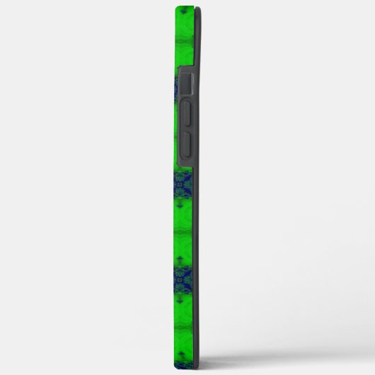 Artdeco im Retrolook grün und blau Case-Mate iPhone Hülle (Rückseite / Links)