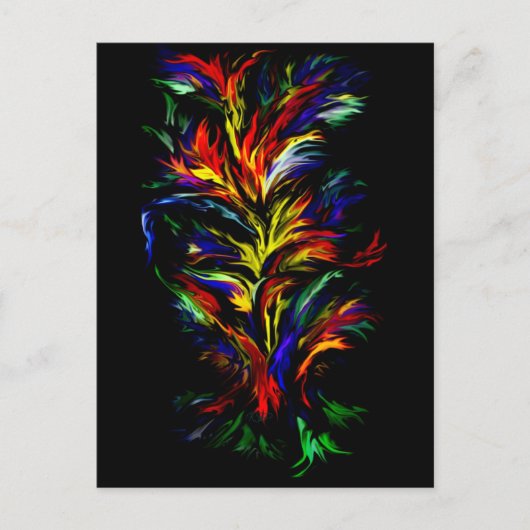 Artdeco in Regenbogen Style Postkarte (Vorderseite)