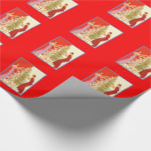 ArtDecoLadiesChristmas-GlossyWrapPaper 2' x6'Roll Geschenkpapier (Ecke)