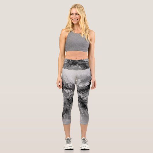 Arte Abstracto Colorido Capri Leggings (Vorderseite)