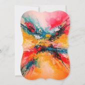 Arte Abstracto Colorido Einladung (Rückseite)