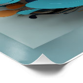 Arte Abstracto Marino Profundidad Azul Poster (Ecke)