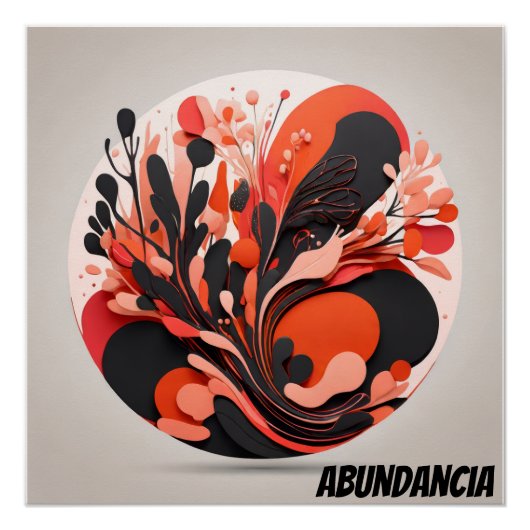 Arte Abstracto Tropical Abundancia Natural Poster (Vorderseite)
