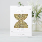 Arte Art Nouveau Vineyard Peacock Response Card Einladung (Stehend Vorderseite)