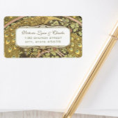 Arte Art Nouveau Vineyard Peacock UAWG Adressaufkleber