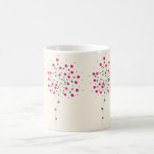 Arte Botânica Harmônica com Flores Rosas e Folhas Kaffeetasse (Mittel)