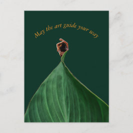 Arte Botânica "May the art guide your way" Postkarte