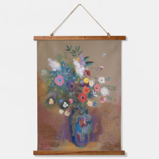 Arte botánico Pintura Vintage 1900 Flores Wandteppich Mit Holzrahmen