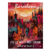 Arte Contemporáneo de Barcelona vibrante Poster (Vorderseite)