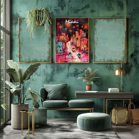 Arte Contemporáneo de Miami – Ciudad Mágica Poster