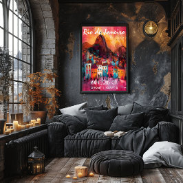 Arte Contemporáneo de Rio de Janeiro vibrante. Poster