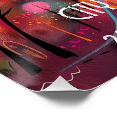 Arte Contemporáneo Dubái en colores vibrantes Poster (Ecke)