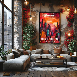 Arte Contemporáneo Nairobi: Ciudad Verde al Sol Poster