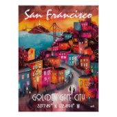 Arte Contemporáneo Vibrante de San Francisco Poster (Vorderseite)