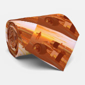 ARTE CYBORG, WÜSTE HYPERION, SCIENCE FICTION Scifi Krawatte (Gerollt)