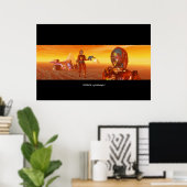 ARTE CYBORG, WÜSTE HYPERION, SCIENCE FICTION Scifi Poster (Heimbüro)