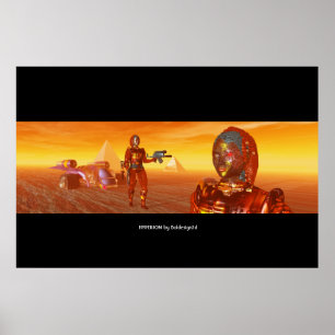 ARTE CYBORG, WÜSTE HYPERION, SCIENCE FICTION Scifi Poster