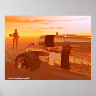 ARTE CYBORG, WÜSTE HYPERION, SCIENCE FICTION Scifi Poster
