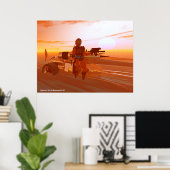 ARTE CYBORG, WÜSTE HYPERION, SCIENCE FICTION Scifi Poster (Heimbüro)