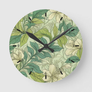 Arte decorativo plantas 5-1-2 runde wanduhr