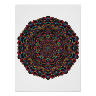 Arte em mandala poster