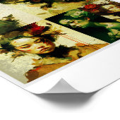 Arte floral digital y estética oscura. poster (Ecke)