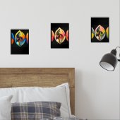 Arte Moderno Abstracto "Fusión Vibrante": Bilderwand Sets (Schlafzimmer)