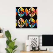 Arte Moderno Abstracto "Fusión Vibrante": Poster (Heimbüro)