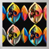 Arte Moderno Abstracto "Fusión Vibrante": Poster (Vorne)