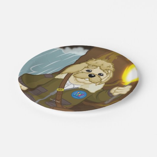 Arte Tatsache geht zu erforschen Pappteller (Schrägansicht)